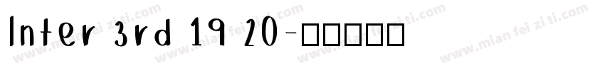 Inter 3rd 19 20字体转换
